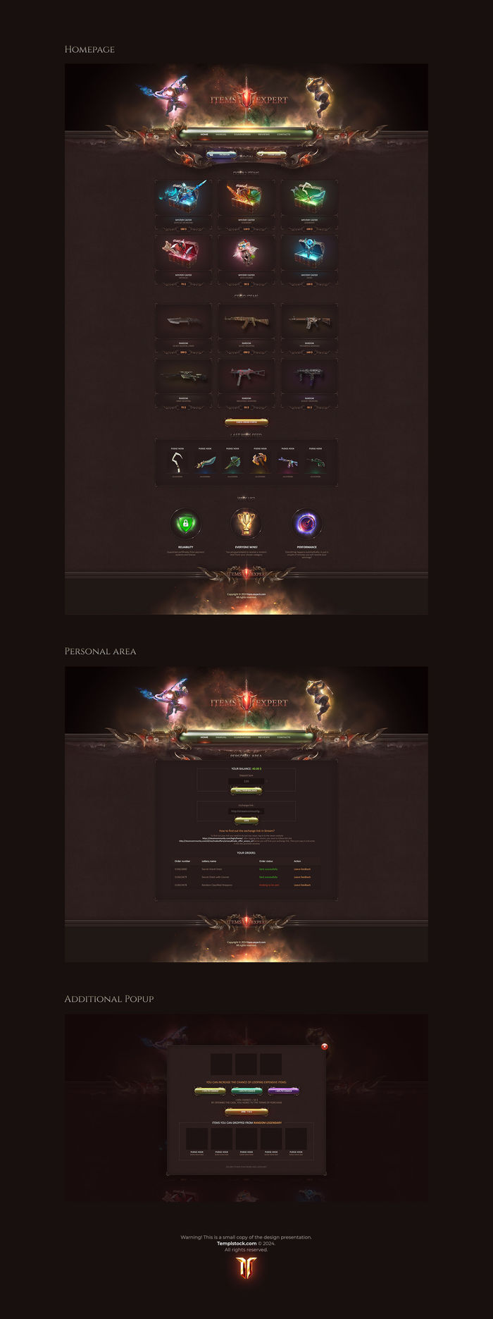 Items Expert Open Case Template