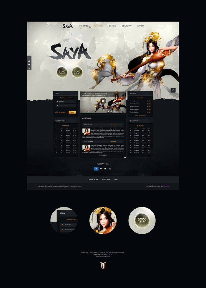 Saya Metin2 Game Website Template