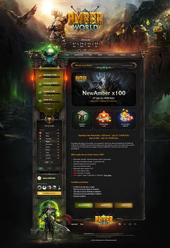 Amber World Game Website Template