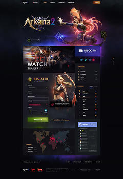 Arkana2 Game Website Template