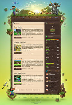 Minecraft Midland Game Website Template