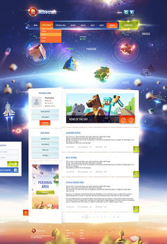 Minecraft Planet Game Website Template