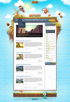Minecraft SuperCraft Game Website Template
