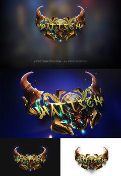 Wattson Editable PSD Game Logotype