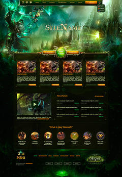WoW Guldan Legion Game Website Template